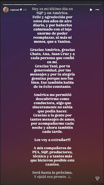 El emotivo mensaje de despedida