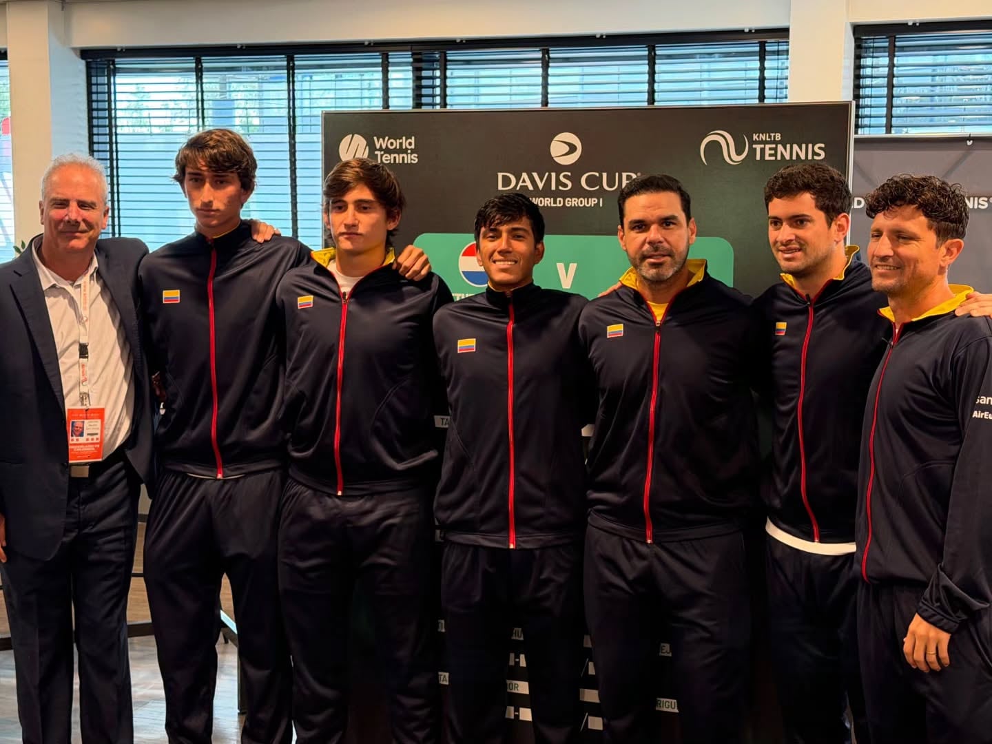 Colombia llega a la serie tras vencer 3-1 a Marruecos como visitante, mientras Países Bajos viene de perder ante India en la primera ronda de los Qualifiers-crédito @fedecoltenis/Instagram