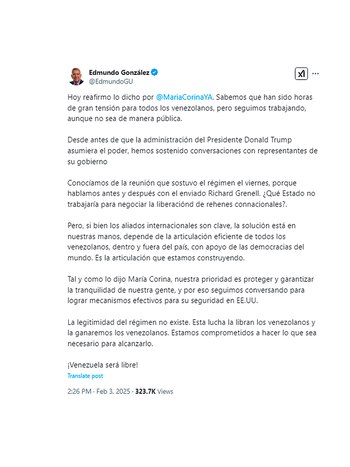 El mensaje de Edmundo González