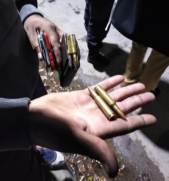 Las vainas encontrados después del