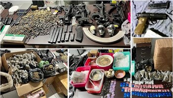 Entre el arsenal asegurado