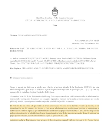 Uno de los pedidos del