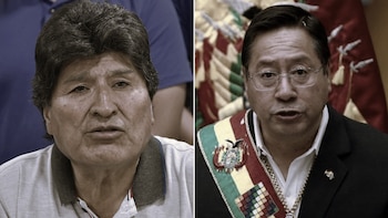 Evo Morales y Luis Arce