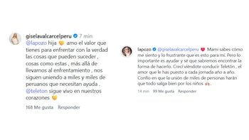 Dos publicaciones de redes sociales se muestran en una pantalla blanca, con perfiles de usuario, textos y contadores de reacciones y tiempo de publicación