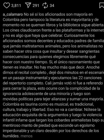 El largo mensaje avivó aún