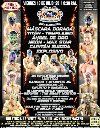 Ocho luchadores del Consejo Mundial