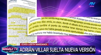 Familia de Lizeth Marzano cuestiona nueva versión de Adrián Villar y espera decisión clave en noviembre. Captura: Magaly TV La Firme.