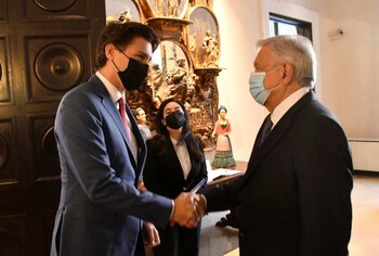 López Obrador y Justin Trudeau