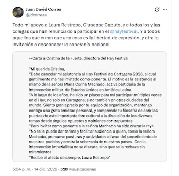 El exministro Juan David Correa