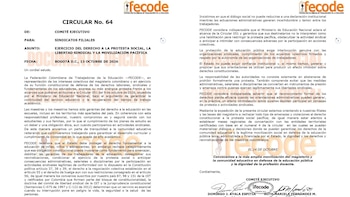 La Federación Colombiana de Trabajadores de la Educación solicitó garantías para ejercer libertades colectivas y pidió descartar castigos laborales por participar en protestas previstas para el miércoles - crédito Fecode / X