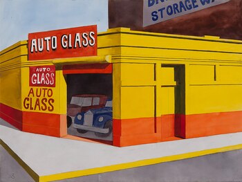 "Auto Glass, Bronx Storefront", una