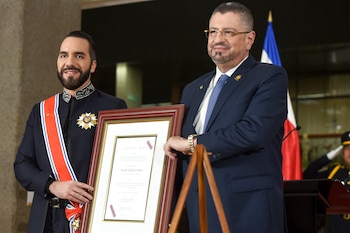 El presidente de El Salvador,