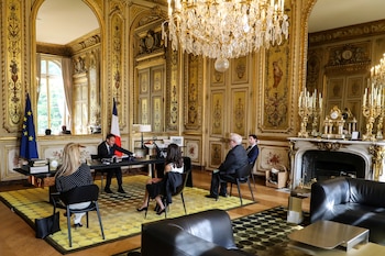 El presidente Emmanuel Macron en