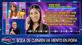 Wedding planner de Curwen ‘echa’ a la pareja: “La relación va bien donde yo sé” tras polémico ‘ampay’. Captura: Magaly TV La Firme.
