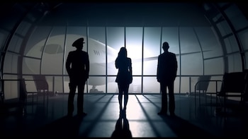 Tres profesionales de la aviación