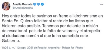 Amalia Granata en Twitter