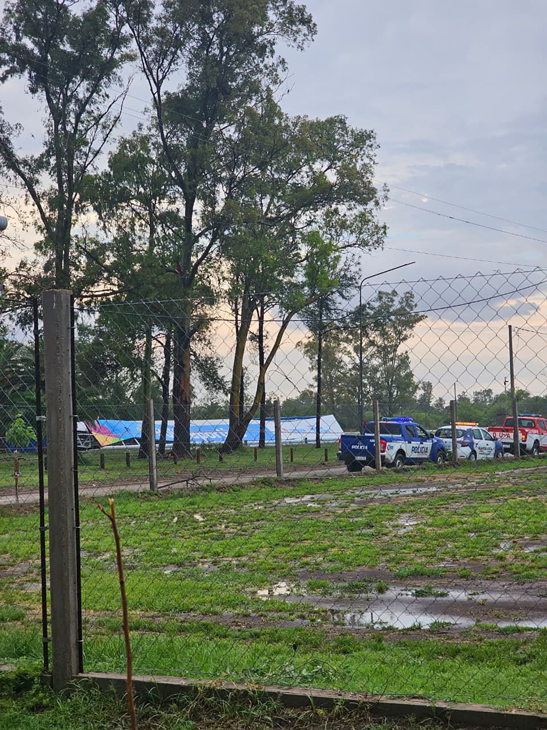 El derrumbe en Miramar de Ansenuza (Facebook)