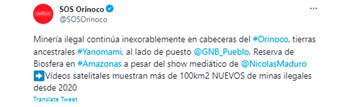 El mensaje de SOS Orinoco