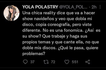 Yola Polastri acusa a chica