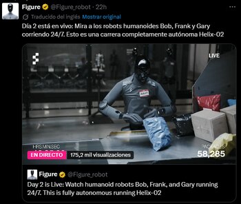 Figure AI transmitió el trabajo de sus robots humanoides durante 24 horas.