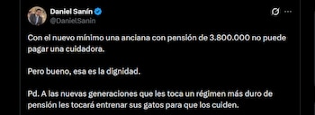 Daniel Sanín cuestionó a Gustavo