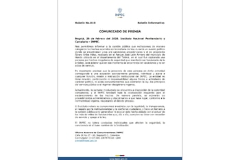 Este fue el comunicado emitido