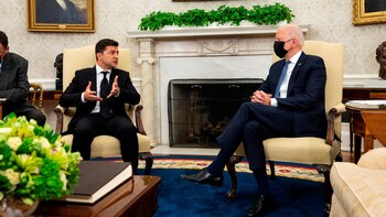 Joe Biden recibirá a Volodimir Zelensky en la Casa Blanca (EFE/EPA/Doug Mills)