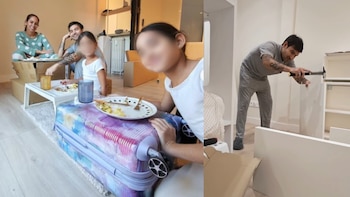 Karen Schwarz y Ezio Oliva se mudan a España y revelan cómo viven en España: “Nuestro comedor es una caja”