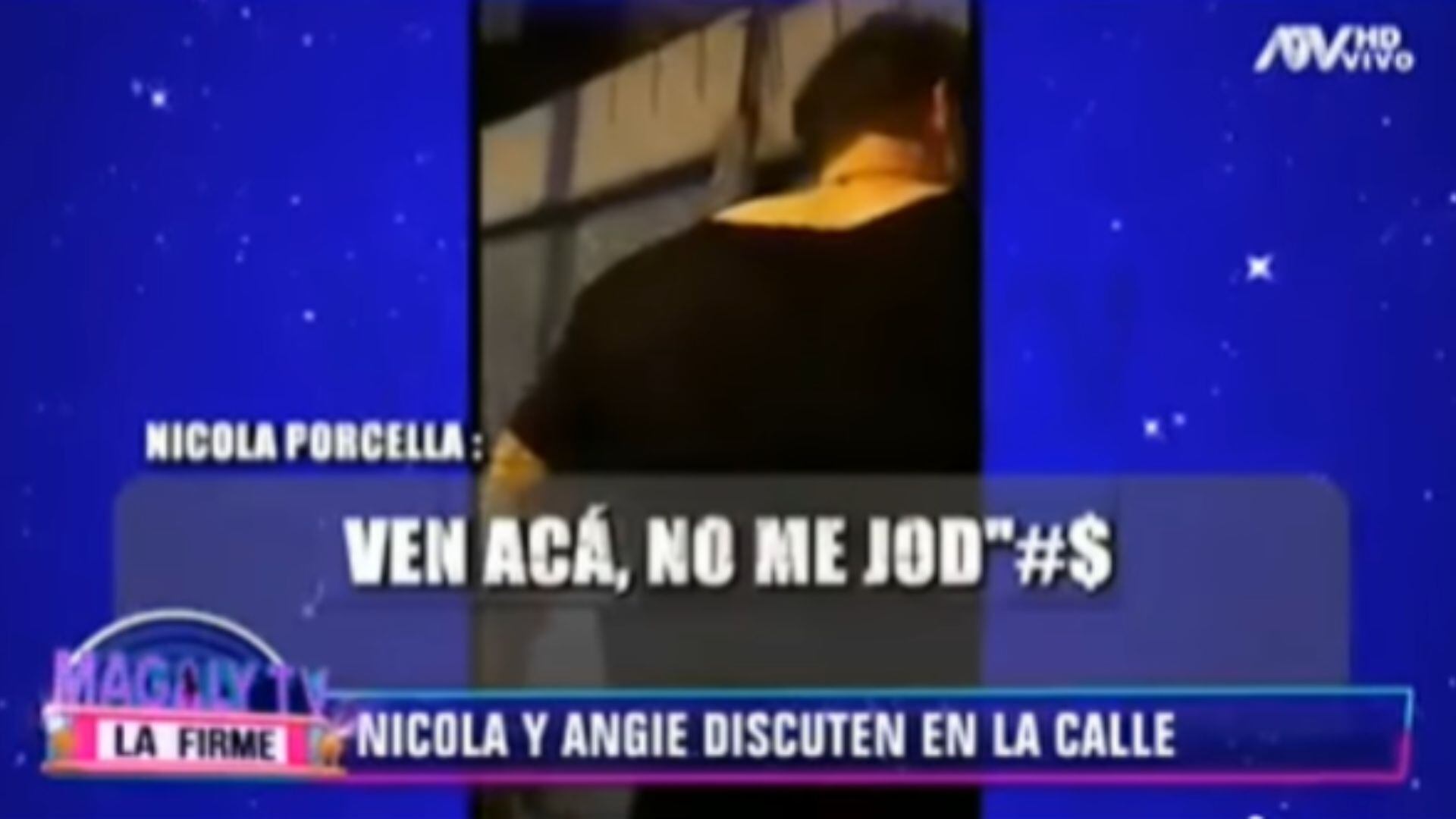 Nicola Porcella y Angie Arizaga protagonizaron una pelea a las afueras de una discoteca.