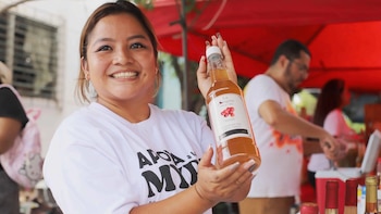 Durante el evento en San