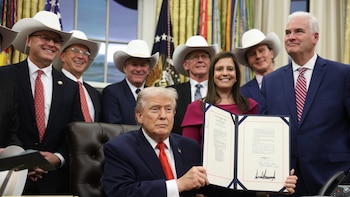 Trump recibe al equipo estadounidense