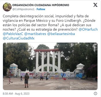 Vecinos de la Condesa denunciaron