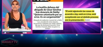Magaly Medina arremete contra abogado de César Sánchez por hablar de “cargamontón”: “¿Error? ¿Perdón?”. Captura: Magaly TV La Firme.