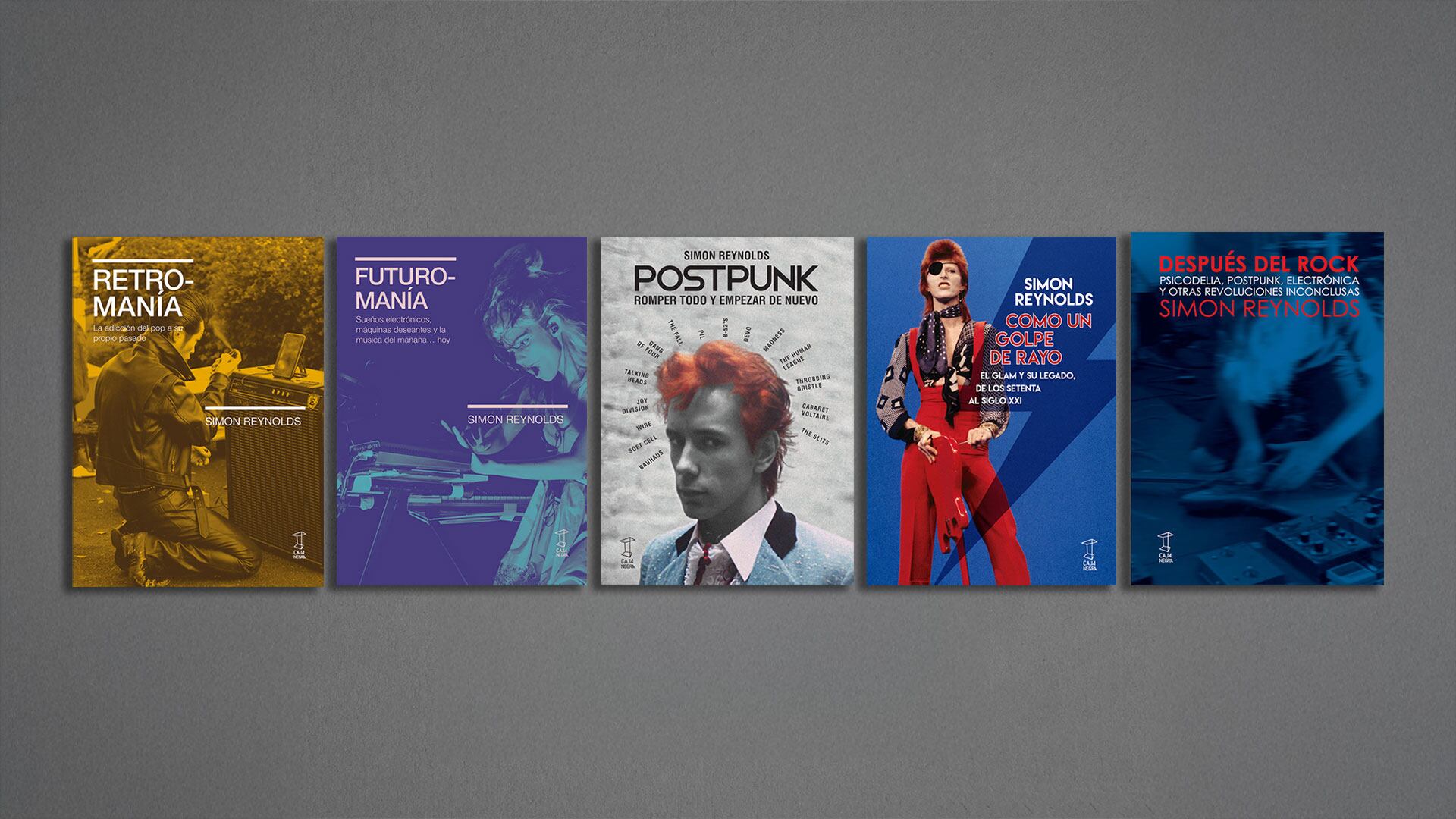 Los cinco influyentes libros de Simon Reynolds publicados en español por la editorial Caja Negra