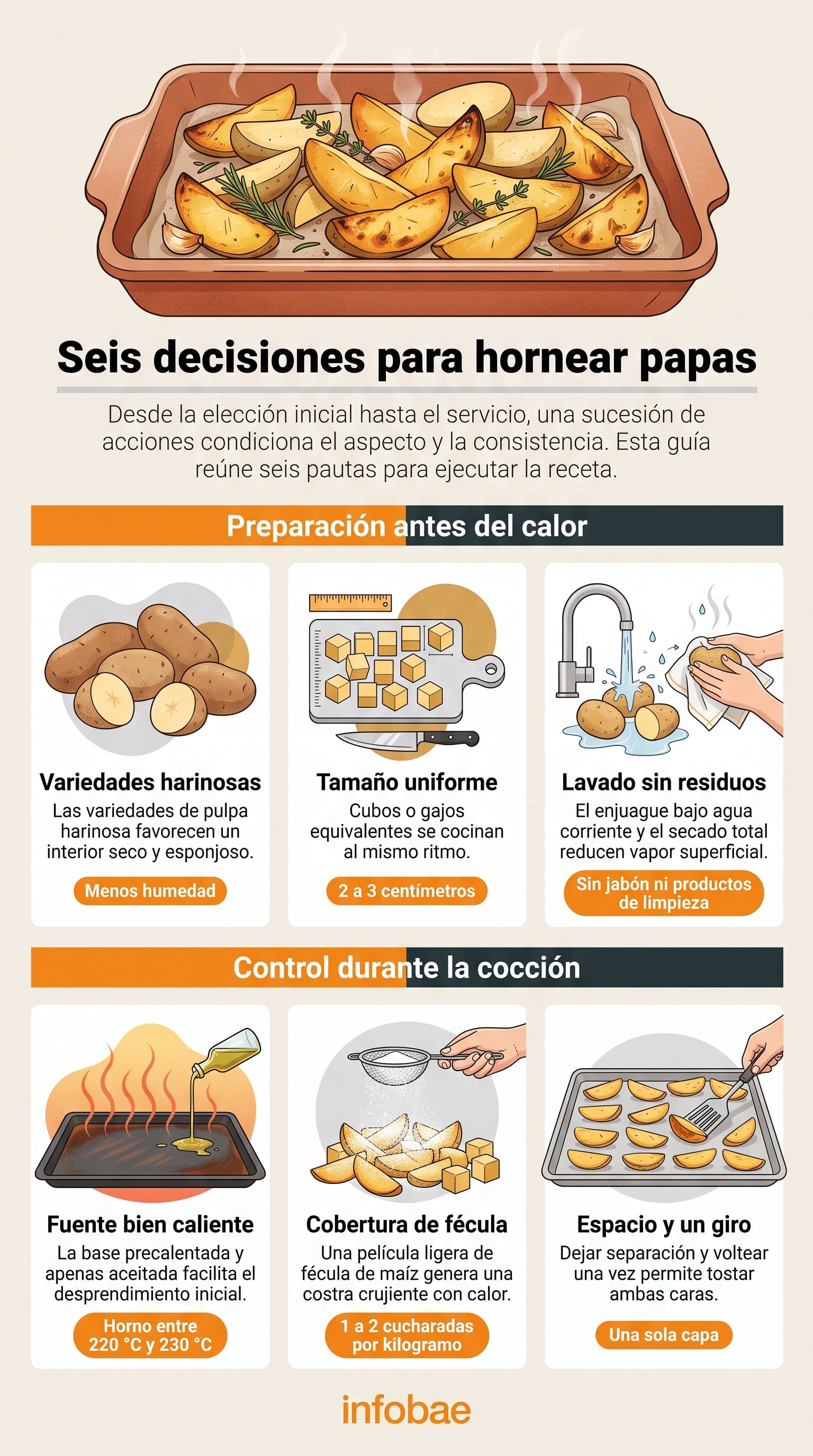 Una fuente amplia y sin tapa conserva mejor la textura crujiente al servir. (Imagen Ilustrativa Infobae)