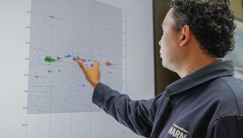 El Ministerio de Medio Ambiente registró 63 sismos en Mercedes Umaña durante la jornada del 20 de octubre. (Cortesía: Ministerio de Medio Ambiente)