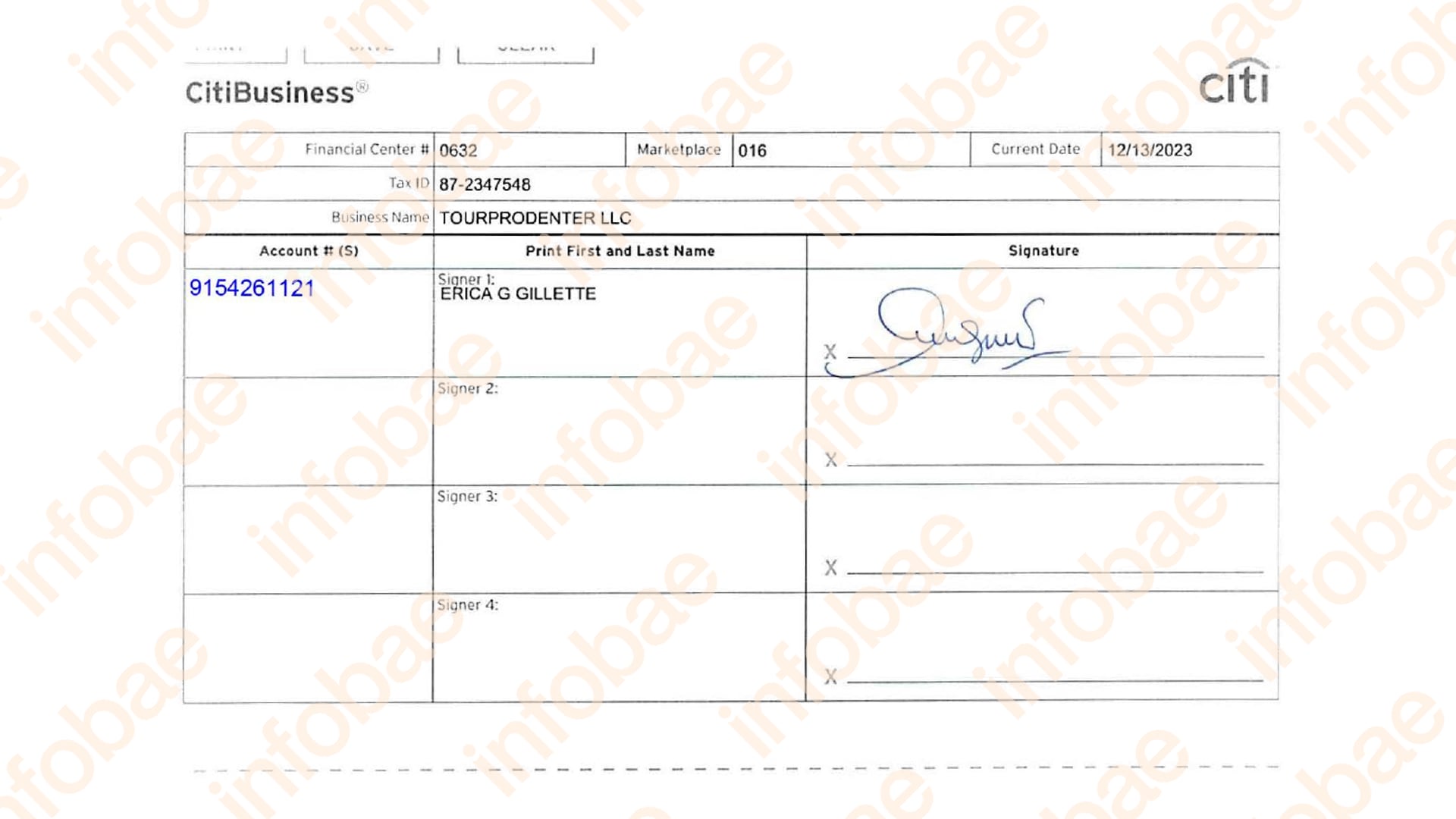 Erica Gillette era la firmante de la empresa, mientras que Javier Faroni era el responsable de la gestión de la caja paralela de la AFA