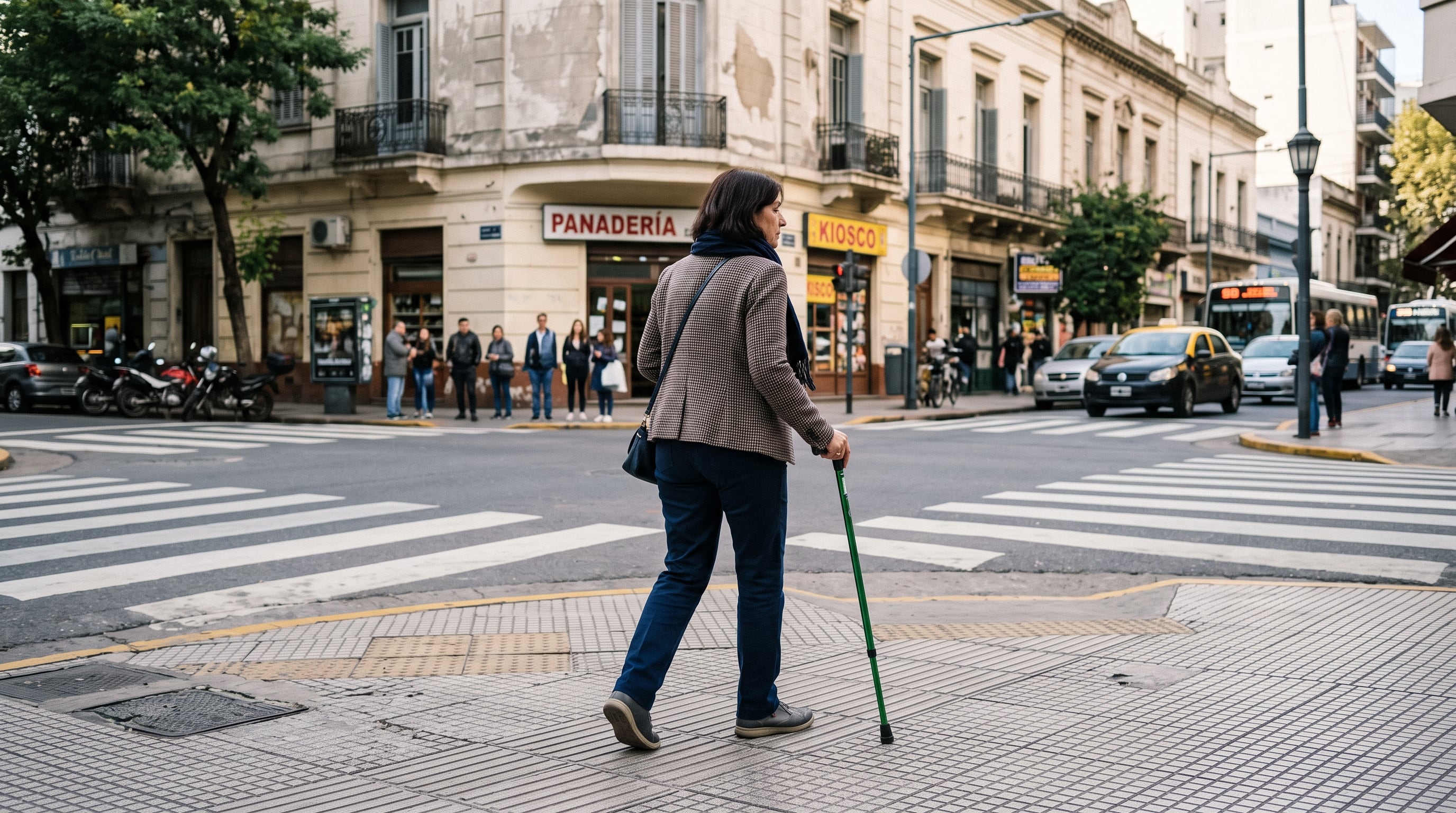 La norma establece al Bastón Verde como instrumento de orientación y movilidad para personas con baja visión en todo el territorio nacional, y contempla su cobertura como elemento de apoyo. (Imagen Ilustrativa Infobae)