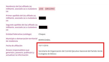 Imagen de los registros que