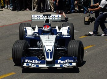 El Williams saliendo a pista