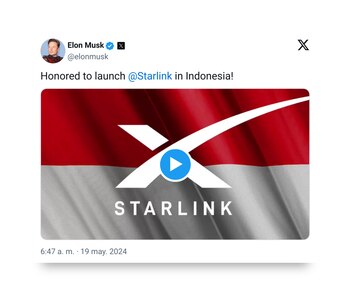 Elon Musk lanza en Bali su red Starlink para ampliar el acceso a internet en Indonesia