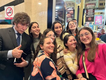 Javier Milei en el Abasto