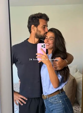 Jaime Astrain y Lidia Torrent tras volver de 'Supervivientes'. (Telecinco)