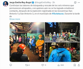 Los socorristas trabajan con riesgo de nuevas explosiones, posible asfixia y una estructura inestable, por lo que han debido asegurar paredes, remover material con cautela y priorizar la protección del personal en el interior - crédito captura de pantalla @JorgeEmilioRey / X
