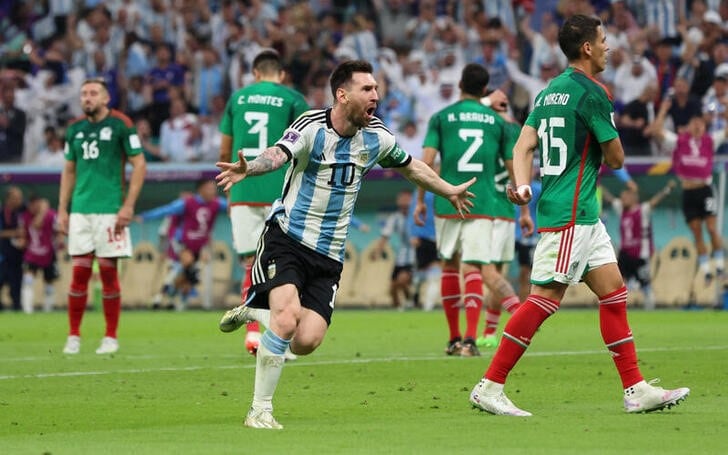 La Selección de Argentina derrotó a México en el Mundial de Qatar 2022, sentenciando su eliminación en fase de grupos en aquel año.
REUTERS/Pedro Nunes