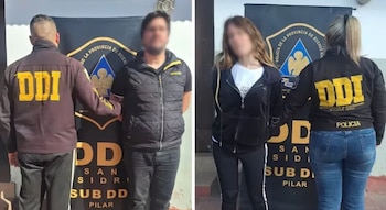 El matrimonio que quedó detenido por presunta estafa (Gentileza: Pilar a Diario)
