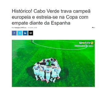 medios de Cabo Verde tras el sorprendente empate ante España