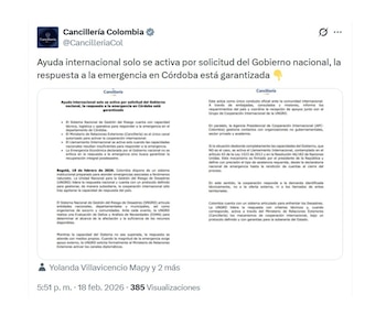 Con este comunicado en sus