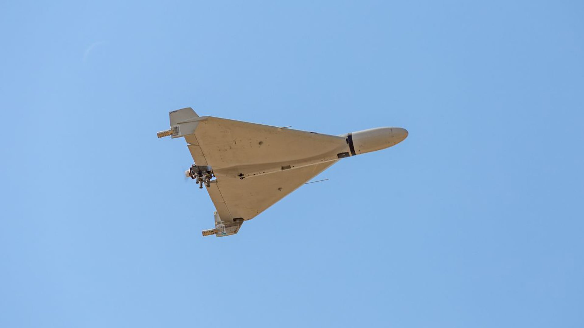 Un drone Shahed iraní, arma con la que ataca a sus vecinos del Golfo Pérsico y tras regiones