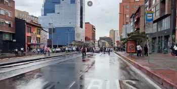 Las marchas en Bogotá generan bloqueos intermitentes en puntos estratégicos como la calle 65, calle 50 y calle 41 sobre la carrera Séptima - crédito Secretaría de Movilidad